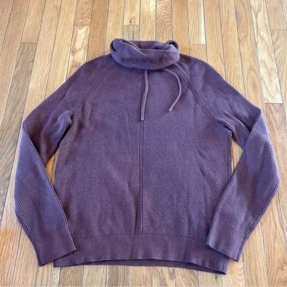 Express High Drawstring TurtleNeck Pullover Sweater Mens Size Large Brown